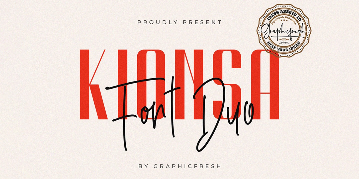 Пример шрифта Kionsa #1